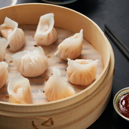 08. PÁROLT GARNÉLARÁK DIM SUM (5 DB) / 08. STEAMED SHRIMP DIM SUM (5 PCS) · original